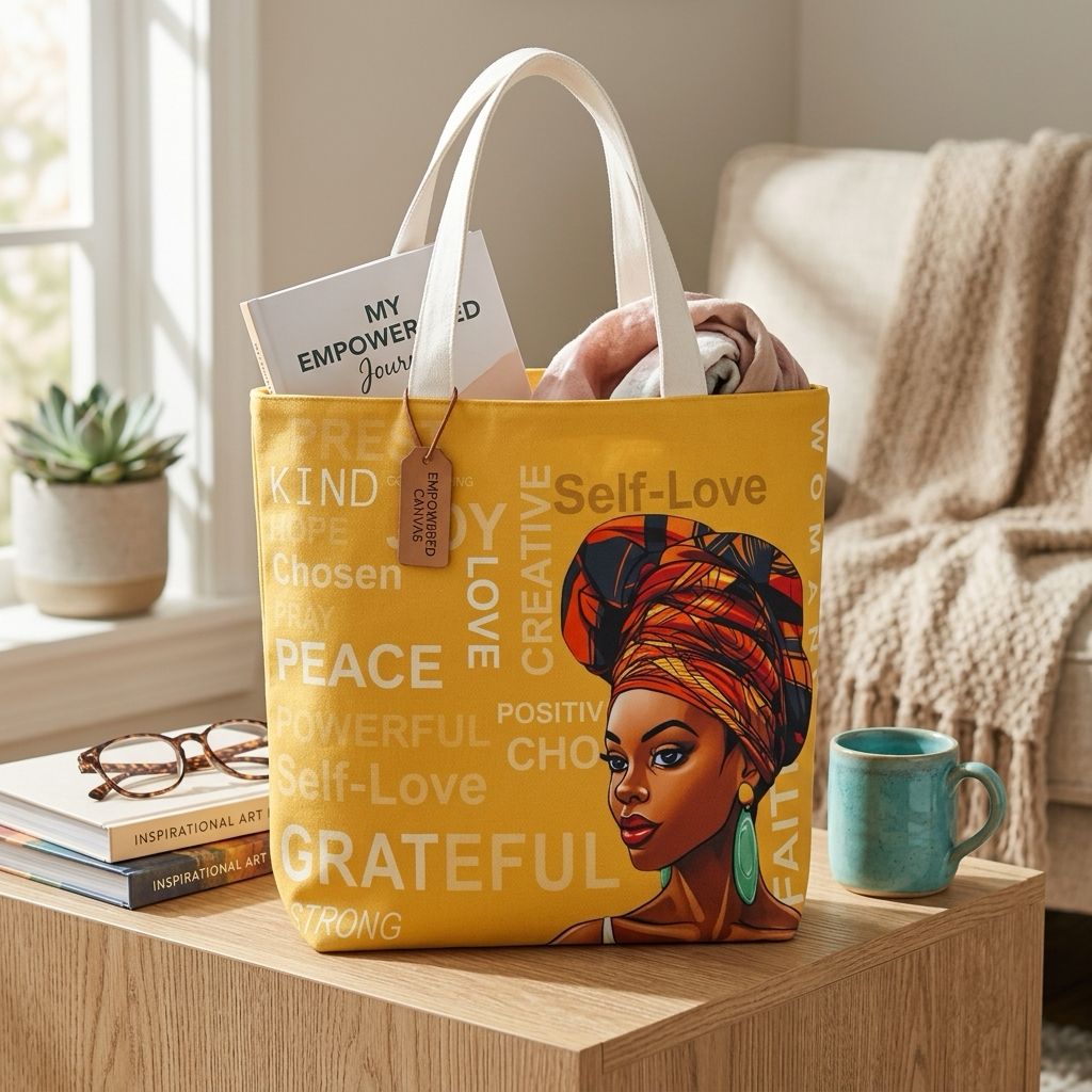 The Becoming Tote – Canvas Tote Bag for Women (Large, Self Love, Quote Tote) Australia