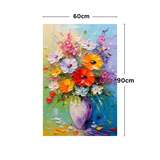 Antique Elegance: Floral Canvas Masterpiece