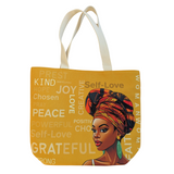 Fading Text Christian Themed Tote Large Bag