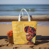 Fading Text Christian Themed Tote Large Bag