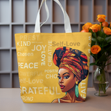 Fading Text Christian Themed Tote Large Bag