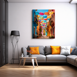 Umbrella Alley: Mystical Street Canvas Art